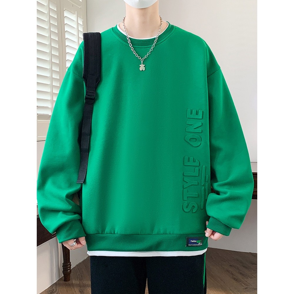 唯品会款圆领卫衣男孩-岁初中学生打底衫青少年长袖t恤