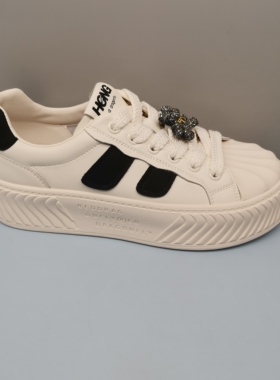 红蜻蜓厚底女鞋新款夏季BQ52079011时尚运动休闲拼色板鞋增高女单