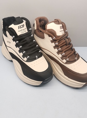 秋冬新款高帮鞋女红蜻蜓正品CD68921021H时尚厚底女棉CD68921022H