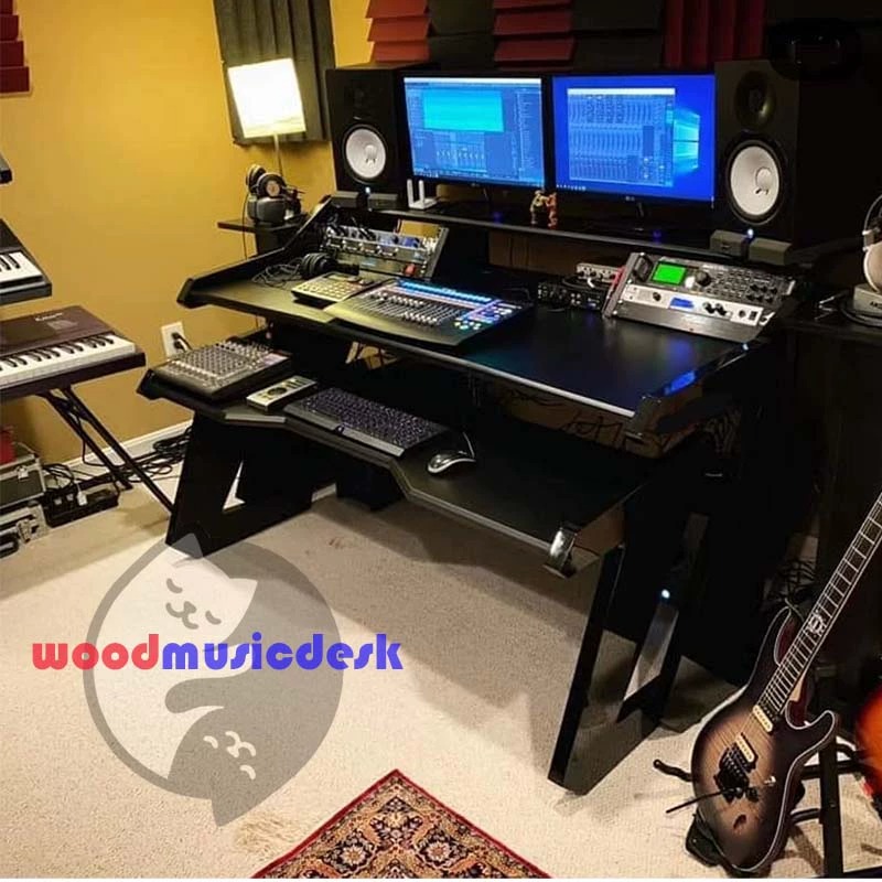 编曲桌工作台琴桌书桌一体电钢琴收纳桌电子琴桌录音棚工作台