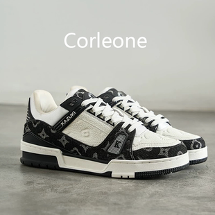 定制 潮鞋 时尚 百搭黑牛仔轻奢潮鞋 新休闲板鞋 夏季 25ss