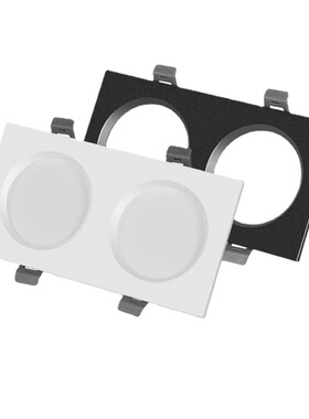 led双头长方形筒灯网格吊顶灯15x15嵌入式过道天花格栅斗胆灯