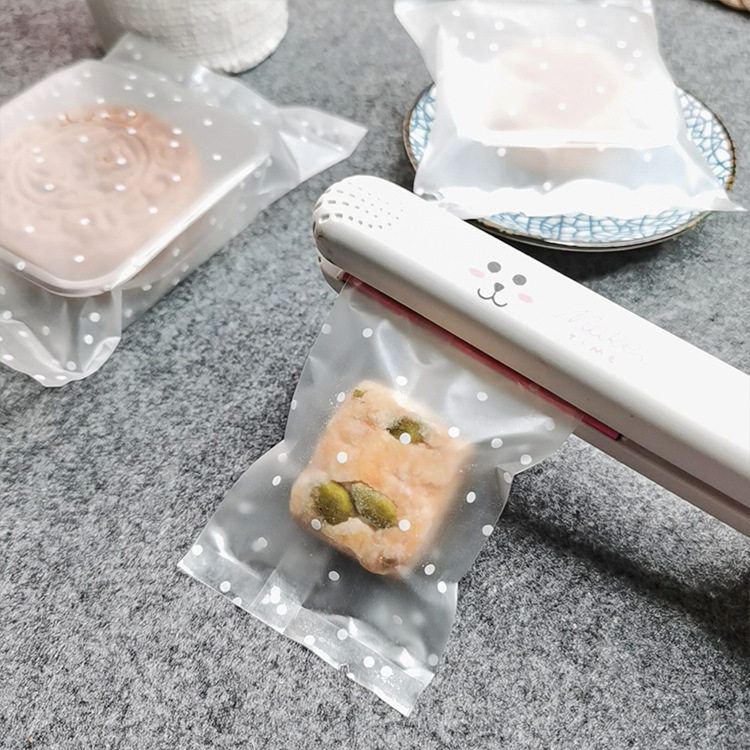 磨砂点点半透明机封袋曲奇饼干袋月饼蛋黄酥雪花酥包装袋点心袋