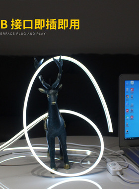 led灯带5v低压超亮电池款不插电usb柔性霓虹硅胶氛围软灯条