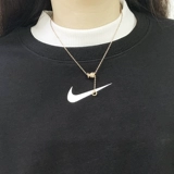 Браслет с одной бусиной из нержавеющей стали, ожерелье, универсальная цепочка до ключиц, небольшая дизайнерская подвеска