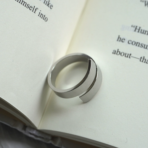 Безразмерная лента, небольшое дизайнерское брендовое кольцо из нержавеющей стали в стиле хип-хоп для влюбленных