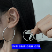 KANSAI细圈圈耳环金银耳针气质耳圈女韩国个性 耳坠耳钉耳饰潮配饰