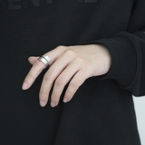 Безразмерная лента, небольшое дизайнерское брендовое кольцо из нержавеющей стали в стиле хип-хоп для влюбленных