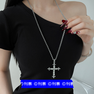 复古十字架项链甜酷辣妹风配饰