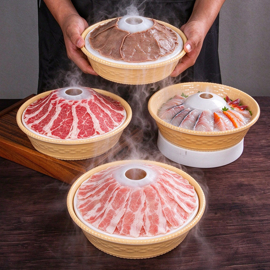 网红干冰意境刺身拼盘