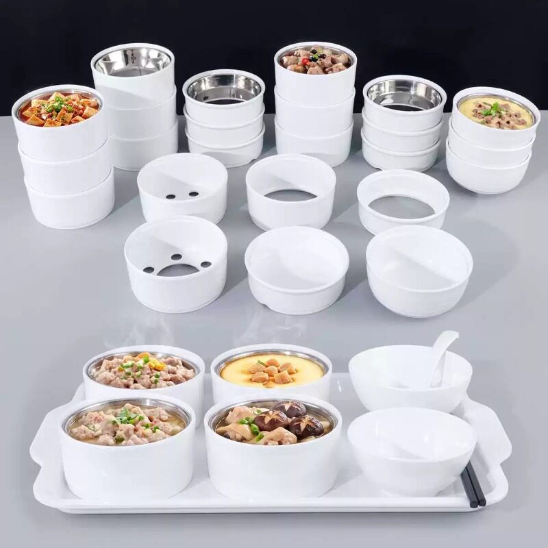 密胺仿瓷商用浏阳蒸菜小碗套装