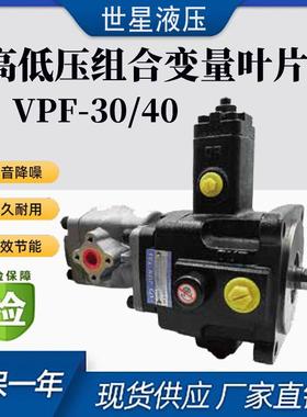 变量叶片泵配齿轮泵高低压组合油泵VP30/40+S/PAVP2-30/40+GPY