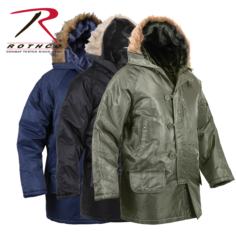 美式经典n-3b尼龙防水派克大衣冬季极地防寒服男士外套rothco9390