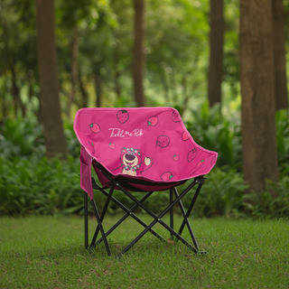 草莓熊户外折叠椅露营椅子装备儿童沙滩椅超轻马扎凳折叠凳月亮椅