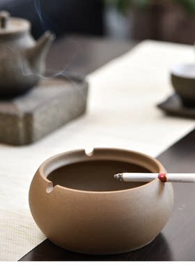 陶瓷烟灰缸礼品茶具黄金龙烟灰缸精品烟灰缸茶道配件功夫灰缸