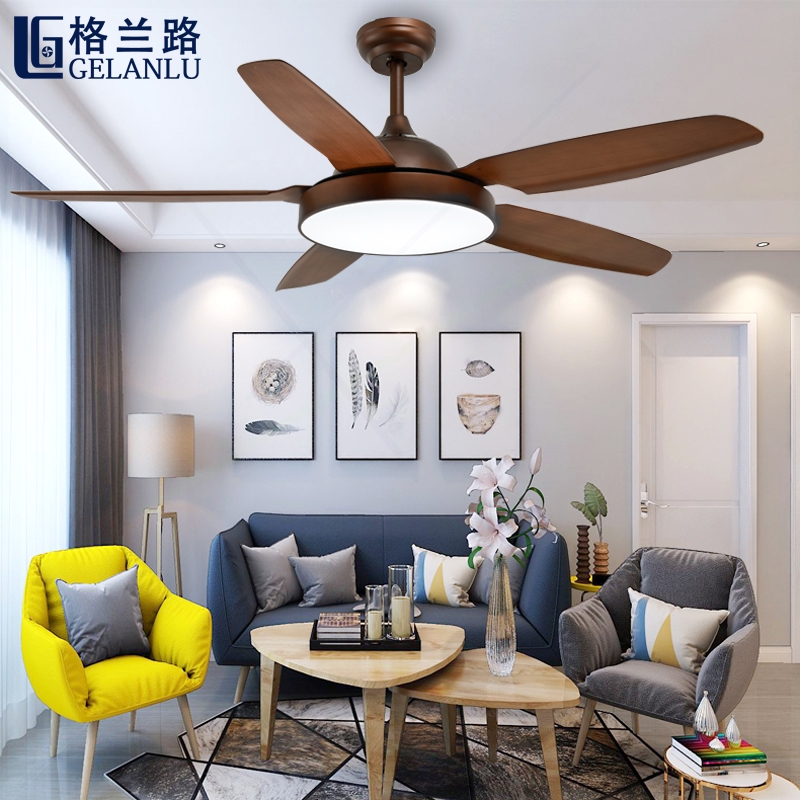 北欧吊扇灯2025新款家用餐厅电扇扇大厅灯带吊灯一体饭厅电风扇灯