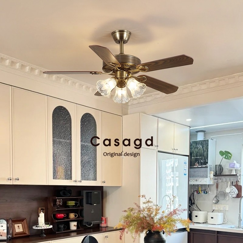 美式复古餐厅智能变频风扇灯中古静音客厅吊扇灯casagd风高级家用,家装灯饰光源,风扇灯,淘宝优惠券,粉丝福利购,淘宝优惠卷
