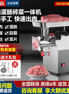 志高绞肉机商用多功能电动不锈钢