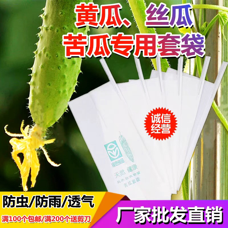 苦瓜套袋丝瓜黄瓜青瓜专用袋防虫防鸟袋子瓜果蔬菜防水保护套纸袋