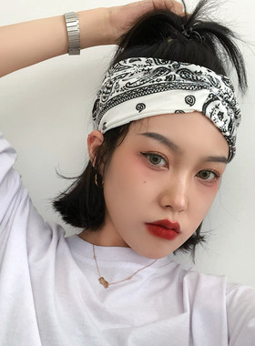 欧美风腰果花运动吸汗头套发带