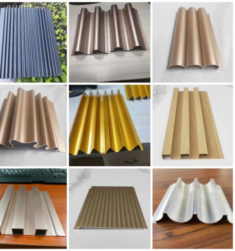 木纹铝方通吊顶铝隔断屏风铝方管长城板收边条铝合金型材凹槽方管