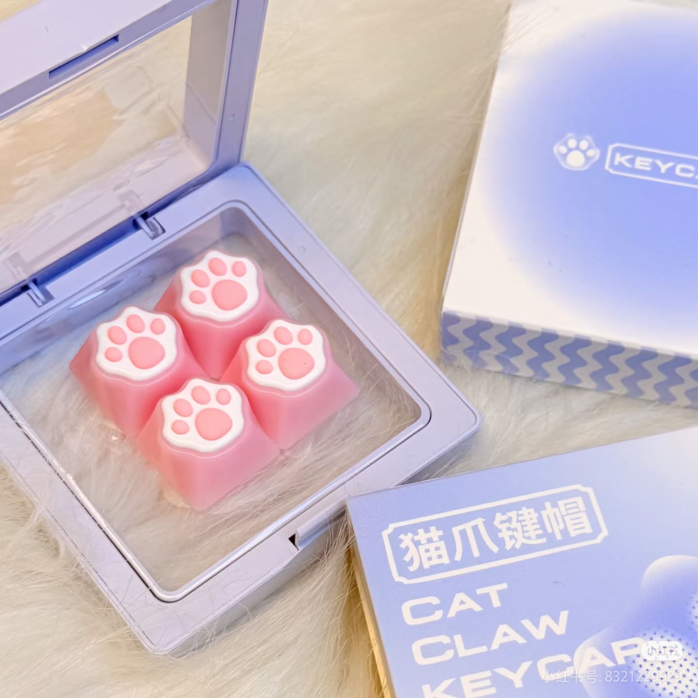 猫爪键帽机械键盘4颗十字可爱手感硅胶柯基OEM高度女生个性化创意