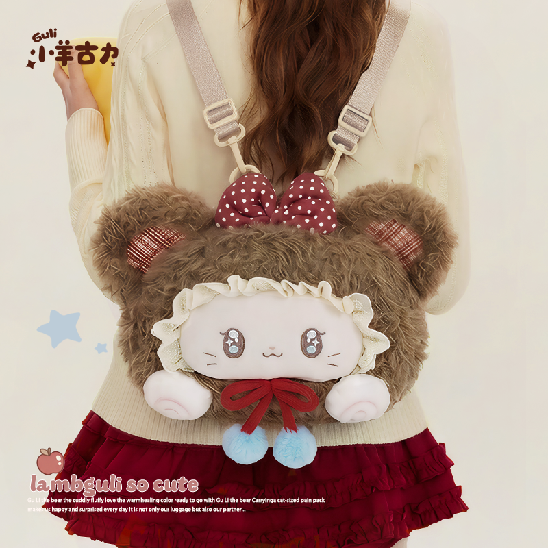 【小羊古力】鼠咪Shumi可爱大脸包毛绒玩偶双肩背包包lolita礼物,模玩/动漫/周边/娃圈三坑/桌游,动漫背包/钱包/箱包,淘宝优惠券,粉丝福利购,淘宝优惠卷