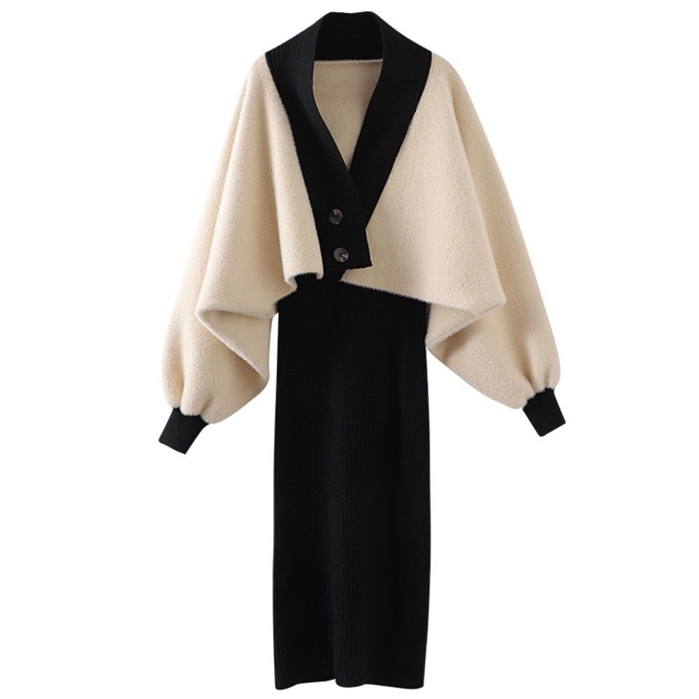 秋冬季气质名媛小香风女神范慵懒毛衣网红炸街两件套装女连衣裙子