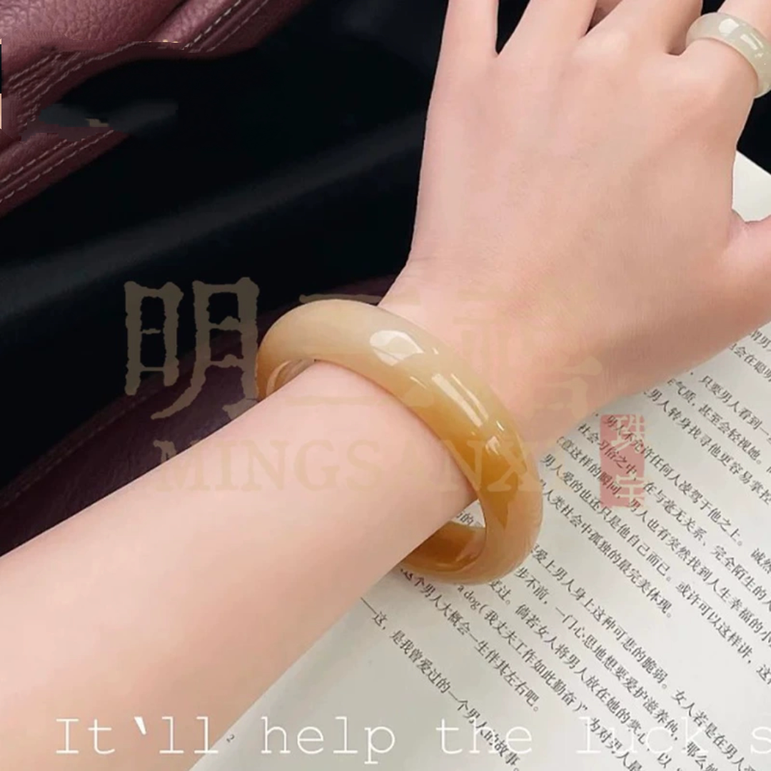 云南龙陵老料天然黄龙玉冰种手镯天然黄翡翠玉石精品黄玉镯子