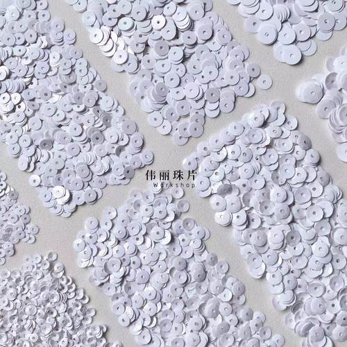 PET本白色亮片法式刺绣服装辅料