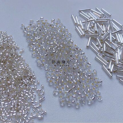 灌银色系列全套米珠 管珠 角珠 散珠手工diy饰品手缝服装辅料材料