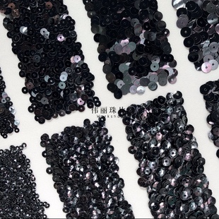 6mm系列 PL32 法式 辅料PET手缝珠片 深黑蓝色3 刺绣婚纱服装