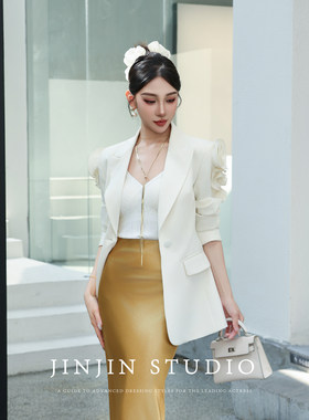 2026早春女神时尚纯色西装外套