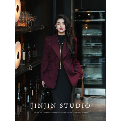 MD进进原创【繁花齐放】2025红人上新冬加棉时尚百搭设计西装外套