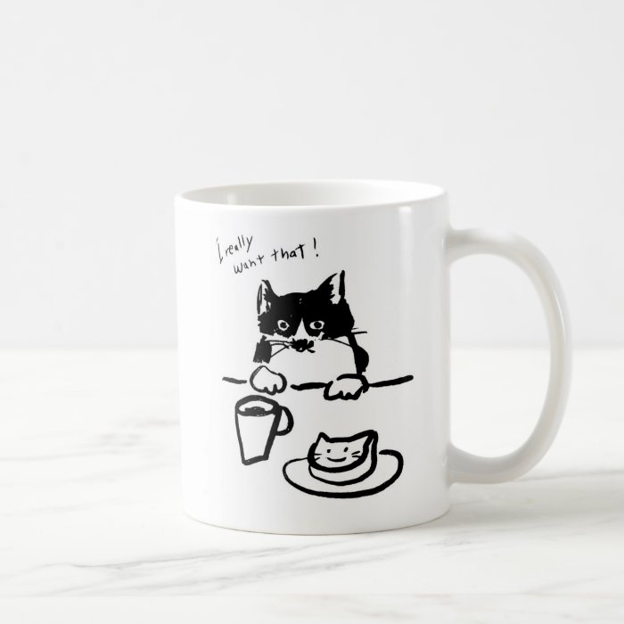 yeap!外贸日韩亚马逊陶瓷耐高温猫咪马克杯I really want that!