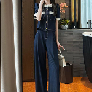 【明星同款】初遇女装定制2026春夏新款小个子洋气显瘦牛仔套装