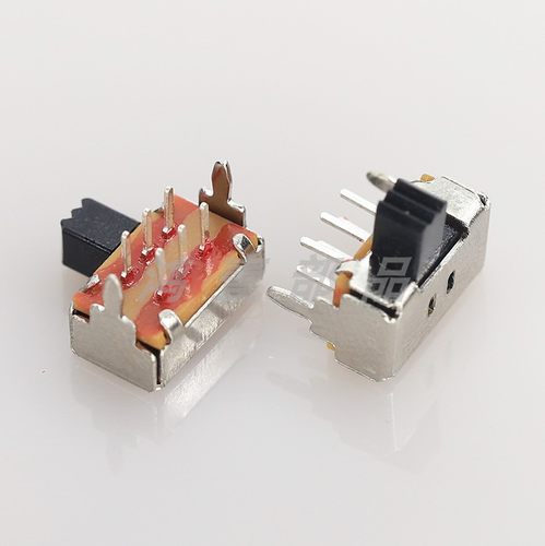 拨动开关SK22D02双排6脚2档 卧式DIP双联拨动开关柄高4MM玩具开关