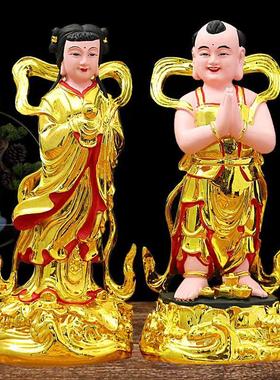 12寸金童玉女佛像摆件