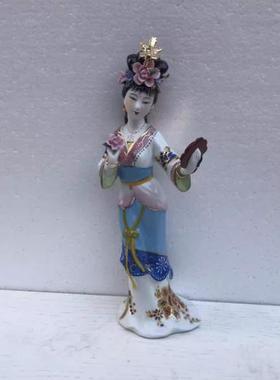陶瓷白姑娘白蛇仙姑塑像摆件
