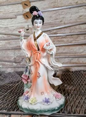 陶瓷七仙女花神花仙子公主神像提花篮仙女牡丹仙子桃花仙子神佛像