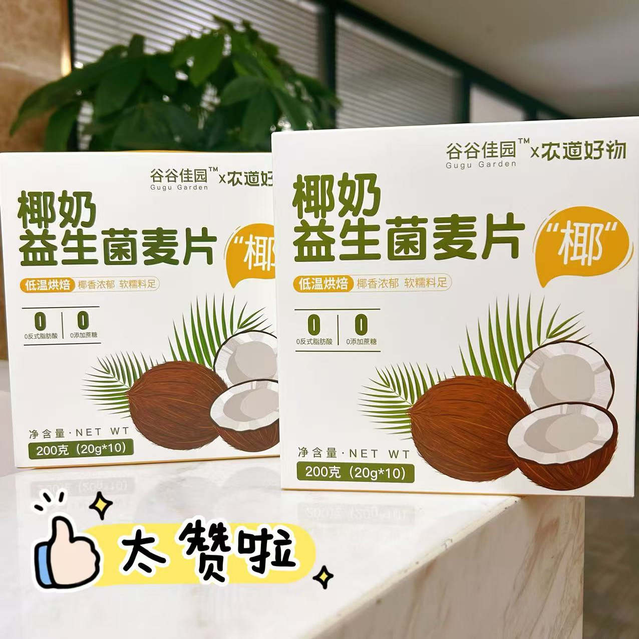 农道好物椰奶益生菌麦片冲泡代餐