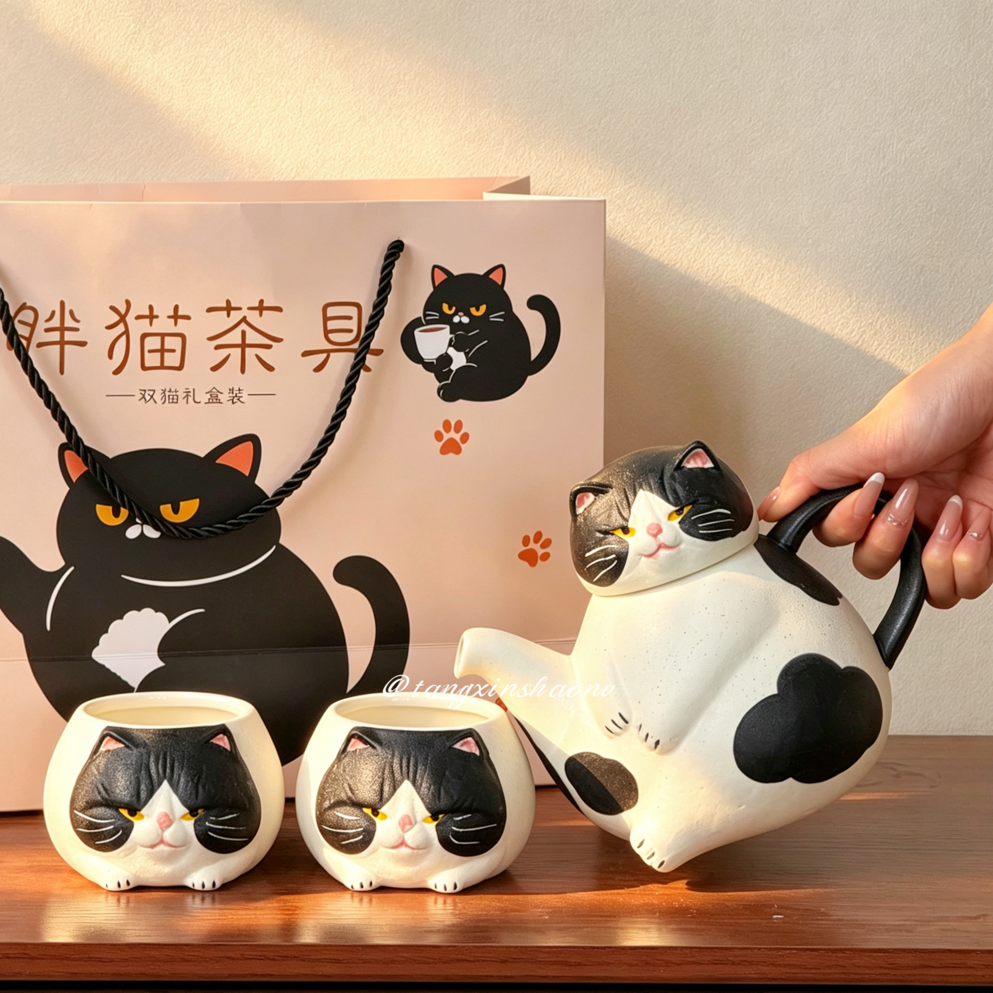 可爱奶牛猫猫茶壶大容量茶壶喝水