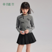 童装 植木 儿童圆领上衣2026春季 新款 立体蝴蝶结 女童T恤长袖