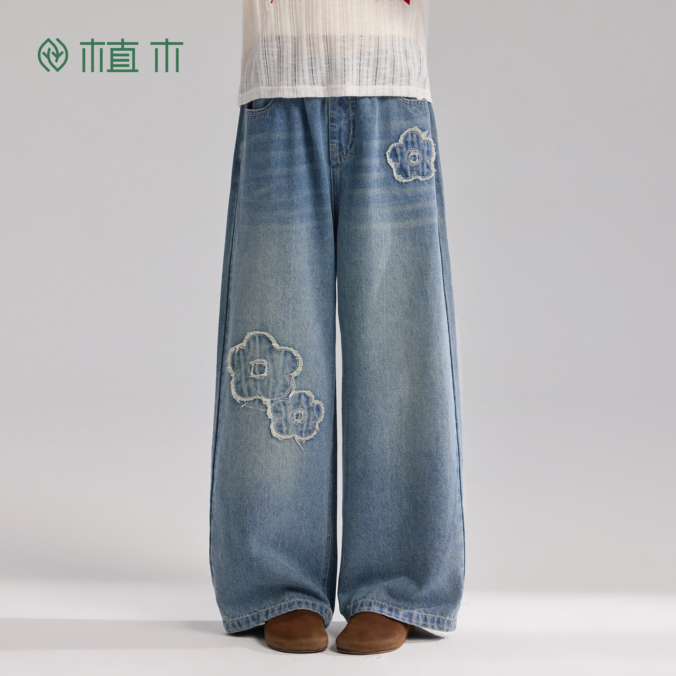 植木童装【复古小花匠】贴布花朵工艺 儿童牛仔裤2026年春夏新款,童装/婴儿装/亲子装,裤子,淘宝优惠券,粉丝福利购,淘宝优惠卷