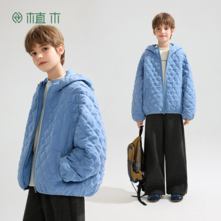 植木 男童棉服3M新雪丽加厚儿童外套童装连帽外套秋冬新款青少年