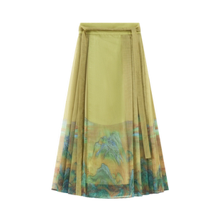 植木新中式女童半身裙2025新款儿童裙子秋冬中大童马面裙裙子童装