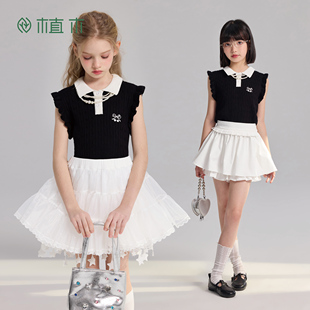 女童无袖 丝光亲肤工艺 夏夜低语 青少年2026夏季 新款 背心 植木