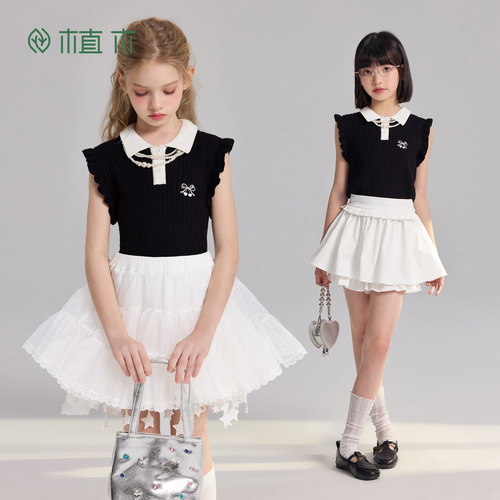 植木【夏夜低语】丝光亲肤工艺 女童无袖背心 青少年2026夏季新款