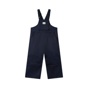 植木童装男童背带裤秋冬2025新款儿童工装裤中大童裤子伞兵裤