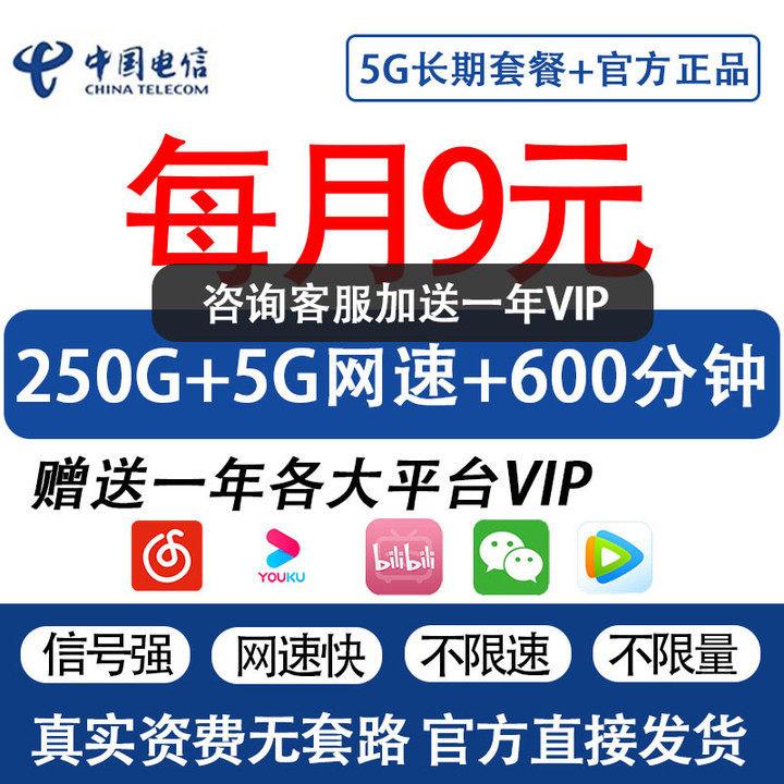 电信流量卡纯流量上网卡无线限流量卡4g5g长期手机电话卡全国通用属于什么档次？